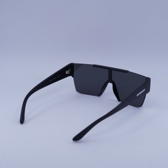 Burberry BE4291 3464/87 Shield Sunglasses Matte Black Frame, Grey Lenses - Picture 9 of 10